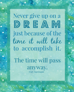 Quote-Never give up on a dream